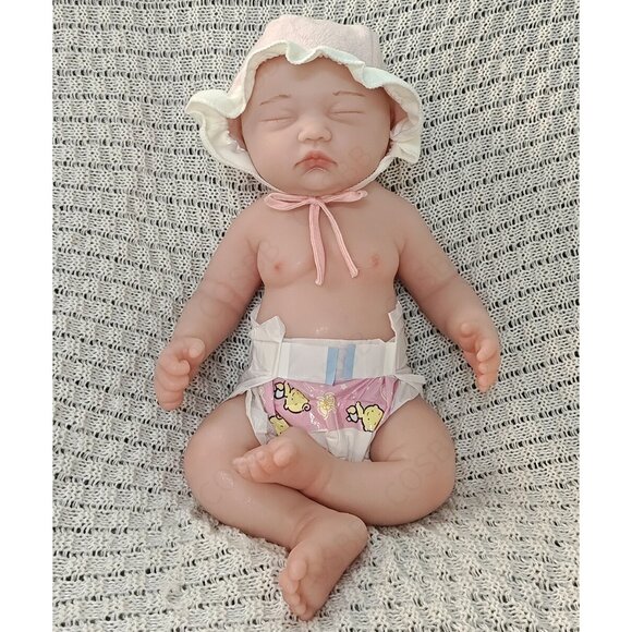 3.5kg Full Body Silicone Sleeping Newborn 45cm Cute Reborn Baby Dolls Girl Dolls - Picture 3 of 16